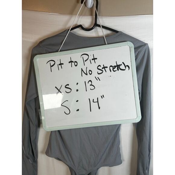 Intimately Free People New Victoria Ribbed Thong Body Suit Long Sleeve Plunge - Picture 10 of 10